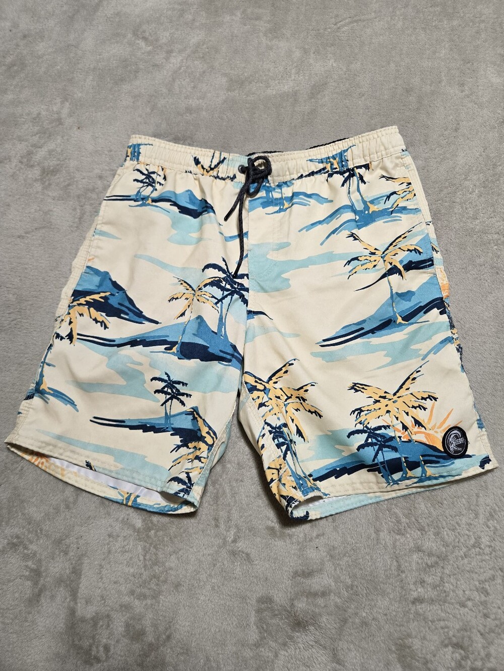 O'Neill Cabana Volley 18" Board Shorts Mens Size Small Aloha Hawaiian 8" Inseam